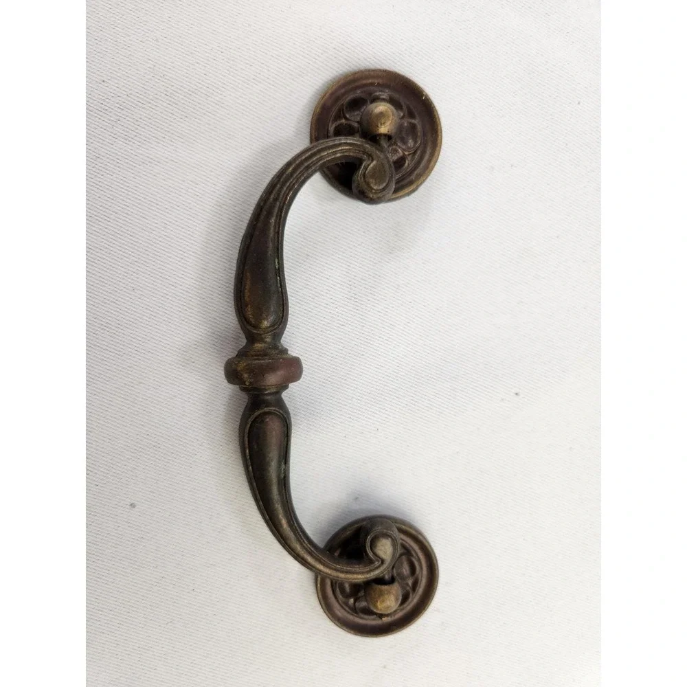 6 Vintage Keeler Brass Company KBC Drawer Pulls Handles 502 Drop Bail Drawer